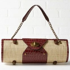 Top 10 🌟 Picnic At Ascot Woven Raffia Wine Carrier & Purse Home Decorative Items & Frames 💯