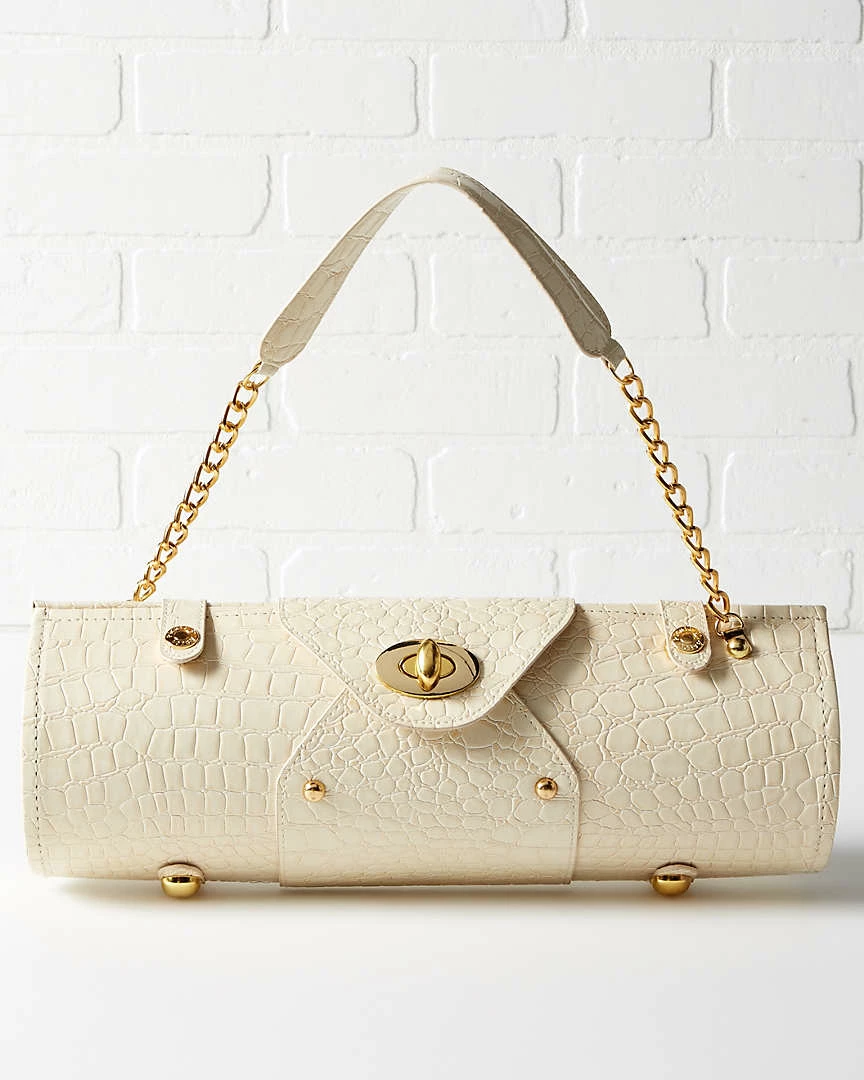 Flash Sale ⌛ Picnic At Ascot White Crocodile Wine Carrier & Purse Home Decorative Items & Frames ✨ 1 Flash Sale ⌛ Picnic At Ascot White Crocodile Wine Carrier & Purse Home Decorative Items & Frames ✨