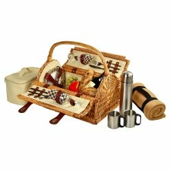 Best Pirce 💯 Picnic At Ascot Sussex Picnic Basket For 2 With Blanket And Coffee Set Home Outdoor Decor & Accessories London_plaid ✔️ -Picnic at Ascot shop 3010052611 RLLZ 1 1
