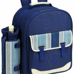 Brand new ❤️ Picnic At Ascot Picnic 🎒 Backpack Cooler Set For 2 Home Outdoor Decor & Accessories Navy ⭐ -Picnic at Ascot shop 3010068506 RLLZ denim 2