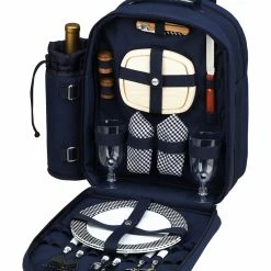 Brand new ❤️ Picnic At Ascot Picnic 🎒 Backpack Cooler Set For 2 Home Outdoor Decor & Accessories Navy ⭐ -Picnic at Ascot shop 3010068506 RLLZ navy 1 1