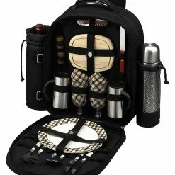 Discount 🔔 Picnic At Ascot London Coffee Service Picnic 🎒 Backpack For Two Home Outdoor Decor & Accessories 😉