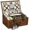 Coupon ✔️ Picnic At Ascot London Dorset Basket Set With Coffee Service Set Home Outdoor Decor & Accessories ⌛