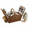 Best Pirce 🌟 Picnic At Ascot Huntsman Basket Set For 4 With Blanket Home Outdoor Decor & Accessories ✔️