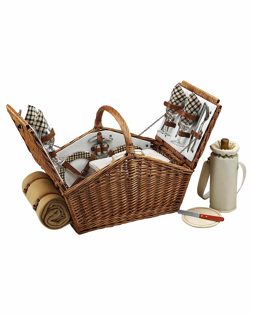 Best Pirce π Picnic At Ascot Huntsman Basket Set For 4 With Blanket Home Outdoor Decor & Accessories βοΈ 1 Best Pirce π Picnic At Ascot Huntsman Basket Set For 4 With Blanket Home Outdoor Decor & Accessories βοΈ