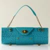 Coupon ✔️ Picnic At Ascot Turquoise Croc Wine Carrier & Purse Home Decorative Items & Frames 🎁