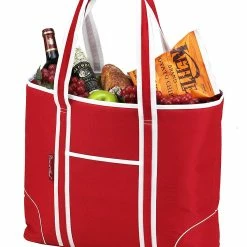 Cheap 🔔 Picnic At Ascot Large Insulated Cooler Tote Home Outdoor Decor & Accessories Red 🔔