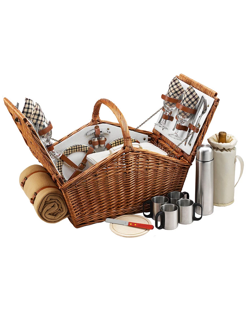 Coupon π Picnic At Ascot Deluxe Huntsman Picnic Basket For 4 With Coffee & Blanket Set Home Outdoor Decor & Accessories β 1 Coupon π Picnic At Ascot Deluxe Huntsman Picnic Basket For 4 With Coffee & Blanket Set Home Outdoor Decor & Accessories β
