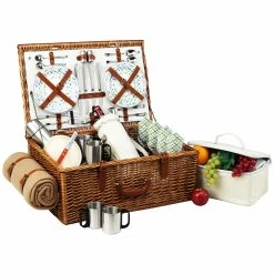 New ✔️ Picnic At Ascot Deluxe Dorset Picnic Basket For 4 With Coffee & Blanket Set Home Outdoor Decor & Accessories Santa Cruz ⭐ 5 New ✔️ Picnic At Ascot Deluxe Dorset Picnic Basket For 4 With Coffee & Blanket Set Home Outdoor Decor & Accessories Santa Cruz ⭐ -Picnic at Ascot shop 3010148579 RLLZ 1 1
