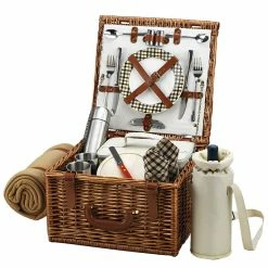 Best reviews of 😀 Picnic At Ascot Deluxe "Cheshire" Picnic Basket For 2 With Coffee & Blanket Set Home Outdoor Decor & Accessories 🛒