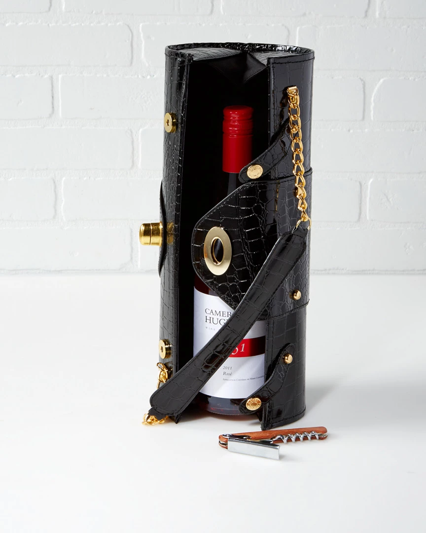 Top 10 β€οΈ Picnic At Ascot Black Crocodile Wine Carrier & Purse Home Outdoor Decor & Accessories π₯ 2 Top 10 β€οΈ Picnic At Ascot Black Crocodile Wine Carrier & Purse Home Outdoor Decor & Accessories π₯ - Image 2