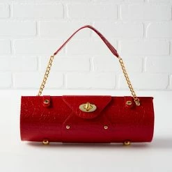 Best deal 👍 Picnic At Ascot Red Crocodile Wine Carrier & Purse Home Outdoor Decor & Accessories ❤️