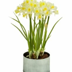 Promo ⌛ Picnic At Ascot Daffodil Faux Floral Arrangement Home Plants & Vases 😀