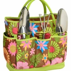 Wholesale ❤️ Picnic At Ascot Floral 4pc Gardening Tote Set Home Outdoor Decor & Accessories 🔥