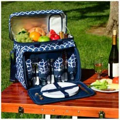 Hot Sale 👍 Picnic At Ascot "Trellis" Picnic Cooler For 4 With Removable Wheeled Cart Home Outdoor Decor & Accessories 💯 -Picnic at Ascot shop 3010384558 RLLZ 3