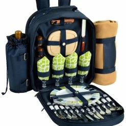 Deals 🧨 Picnic At Ascot Picnic 🎒 Backpack For 4 With Blanket Home Outdoor Decor & Accessories 💯