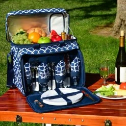Flash Sale 🎁 Picnic At Ascot Trellis Picnic Cooler For 4 Home Outdoor Decor & Accessories 🤩 -Picnic at Ascot shop 3010457030 RLLZ 3