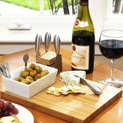Cheapest ⭐ Picnic At Ascot Buxton Bamboo Cheese Board Set Home Outdoor Decor & Accessories 💯 -Picnic at Ascot shop 3010662994 RLLZ 3