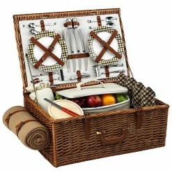 Best Sale ⭐ Picnic At Ascot Dorset Basket For 4 Home Outdoor Decor & Accessories 🛒