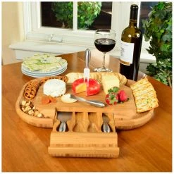 Flash Sale 🔔 Picnic At Ascot Malvern 4pc Deluxe Cheese Board Home Outdoor Decor & Accessories 😀 -Picnic at Ascot shop 3010833492 RLLZ 5