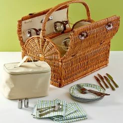 Outlet 👍 Picnic At Ascot Yorkshire Picnic Basket For 4 Home Outdoor Decor & Accessories 💯