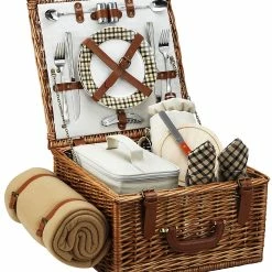 Cheapest ⭐ Picnic At Ascot "Cheshire" Picnic Basket For 2 Home Outdoor Decor & Accessories 🧨