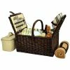 Promo 😉 Picnic At Ascot 4-Person Picnic Basket Home Outdoor Decor & Accessories 😍