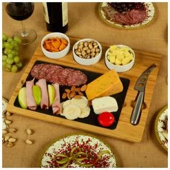 Wholesale ❤️ Picnic At Ascot Entertainer Deluxe Bamboo & Slate Home Kitchen Appliances 😀 -Picnic at Ascot shop 3050063058 RLLZ 3