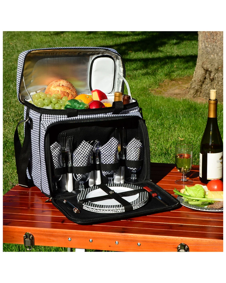 Cheap π― Picnic At Ascot Houndstooth Picnic Cooler For 4 Home Outdoor Decor & Accessories βοΈ 2 Cheap π― Picnic At Ascot Houndstooth Picnic Cooler For 4 Home Outdoor Decor & Accessories βοΈ - Image 2
