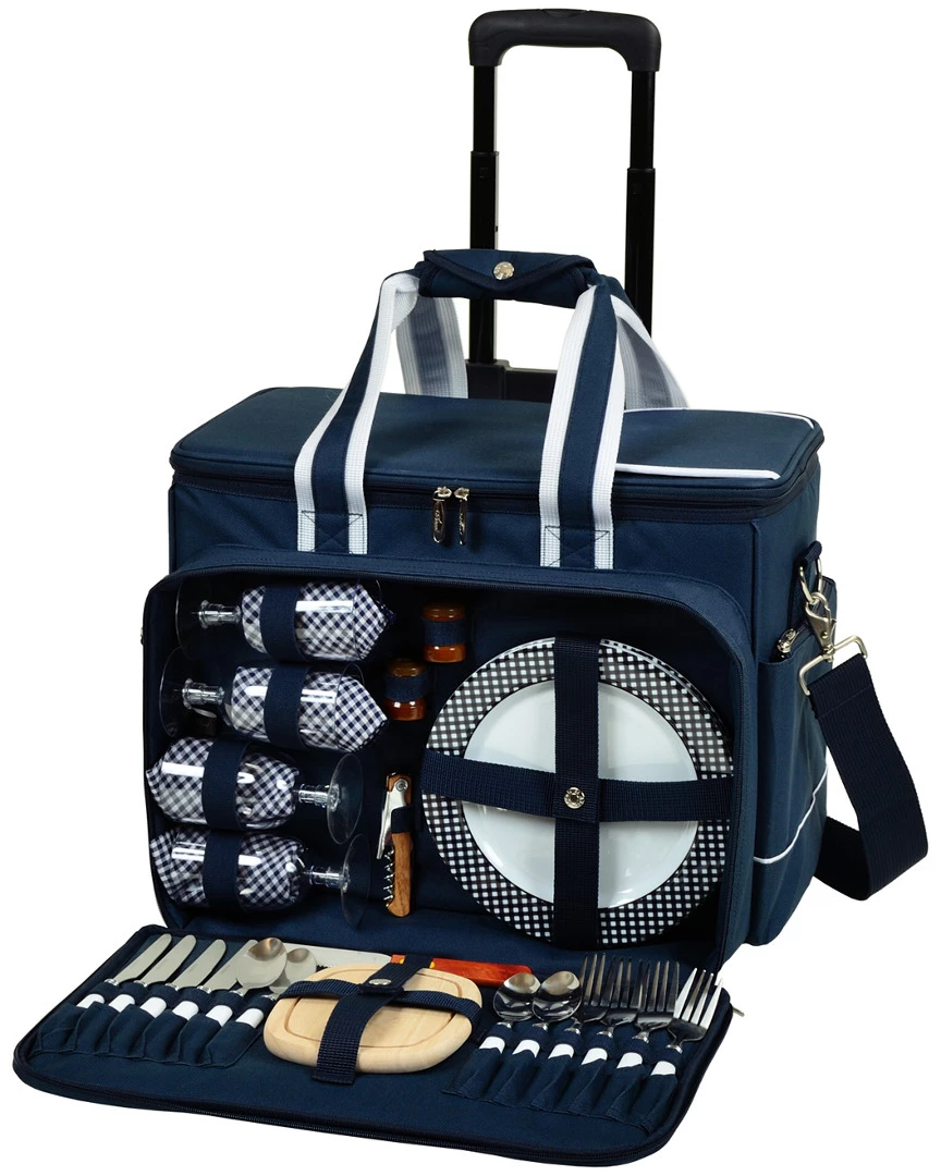 Flash Sale π Picnic At Ascot Deluxe Picnic Cooler With Wheeled Cart For 4 Home Outdoor Decor & Accessories π 1 Flash Sale π Picnic At Ascot Deluxe Picnic Cooler With Wheeled Cart For 4 Home Outdoor Decor & Accessories π