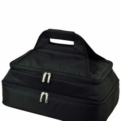 Hot Sale 🌟 Picnic At Ascot Black Two-Layer Food Carrier Home Outdoor Decor & Accessories 💯