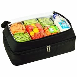 Hot Sale 🌟 Picnic At Ascot Black Two-Layer Food Carrier Home Outdoor Decor & Accessories 💯 -Picnic at Ascot shop 3070330045 RLLZ 3