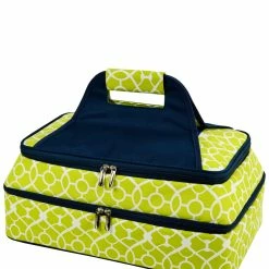 New ⭐ Picnic At Ascot Trellis Green Two-Layer Food Carrier Home Outdoor Decor & Accessories 🌟