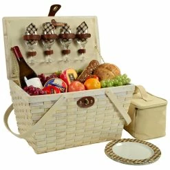 Best deal 😍 Picnic At Ascot Settler Picnic Basket For Four Home Outdoor Decor & Accessories 🥰