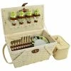 Outlet 🧨 Picnic At Ascot Settler Picnic Basket For Four Home Outdoor Decor & Accessories 🤩