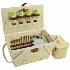 Outlet 🧨 Picnic At Ascot Settler Picnic Basket For Four Home Outdoor Decor & Accessories 🤩