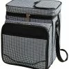 Buy 😍 Picnic At Ascot Houndstooth Picnic Cooler For Two Home Outdoor Decor & Accessories 🥰