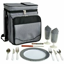 Buy 😍 Picnic At Ascot Houndstooth Picnic Cooler For Two Home Outdoor Decor & Accessories 🥰 -Picnic at Ascot shop 3070872859 RLLZ 4