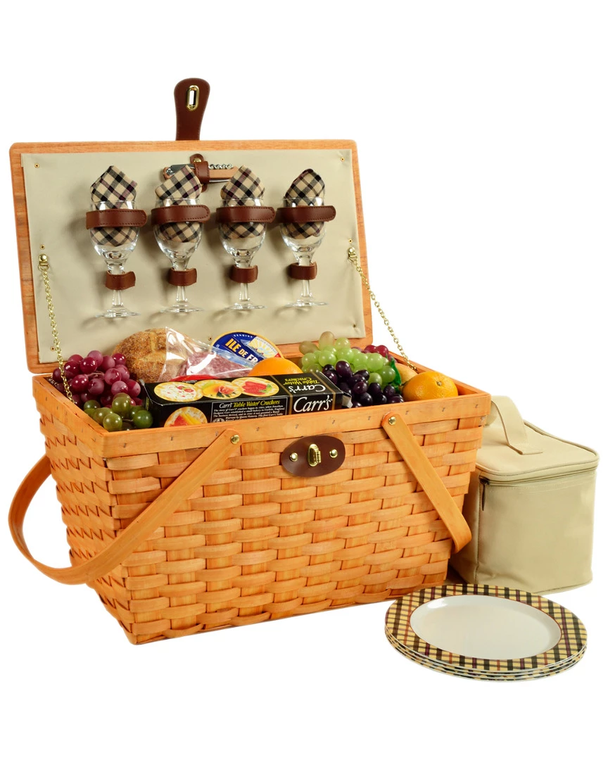 Best Sale β¨ Picnic At Ascot Settler London Print Settler Picnic Basket For Four Home Outdoor Decor & Accessories π 2 Best Sale β¨ Picnic At Ascot Settler London Print Settler Picnic Basket For Four Home Outdoor Decor & Accessories π - Image 2