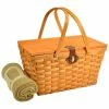 Best Sale ⌛ Picnic At Ascot Settler Picnic Basket For Four With Blanket Home Outdoor Decor & Accessories 🌟